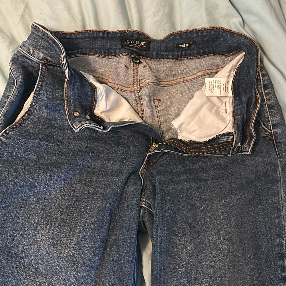 Judy Blue 16W Wide Leg Medium/Dark Wash Jean